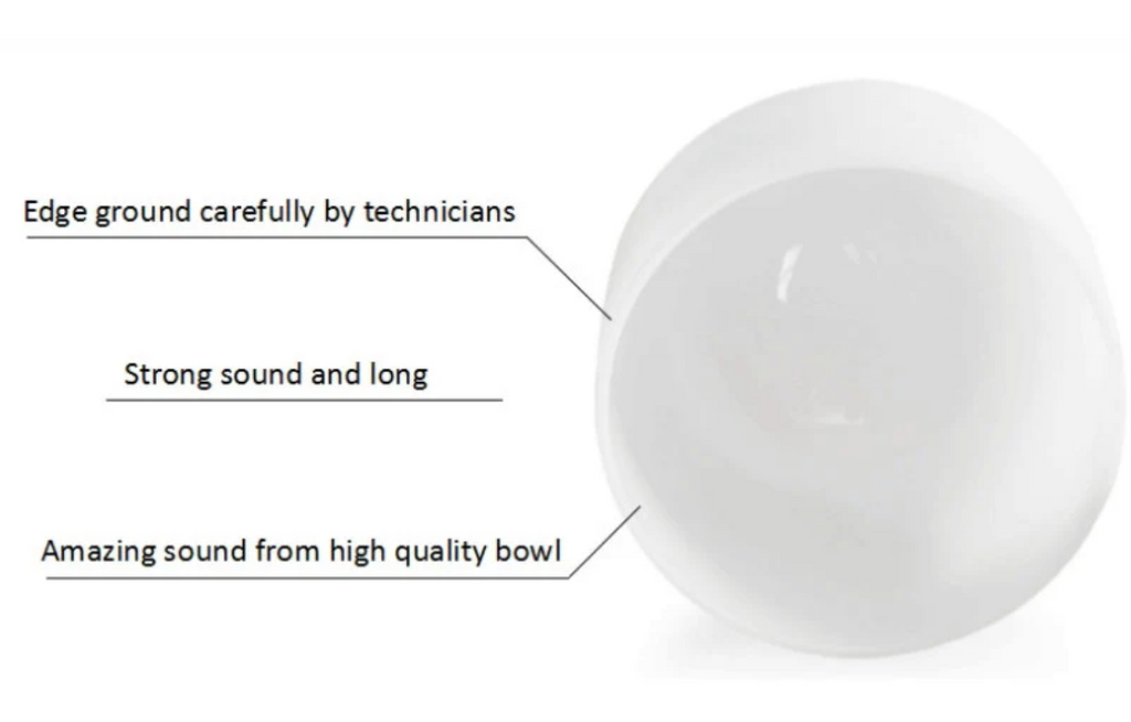 CL29 - 6 Inch Frosted Quartz Crystal Singing Bowl