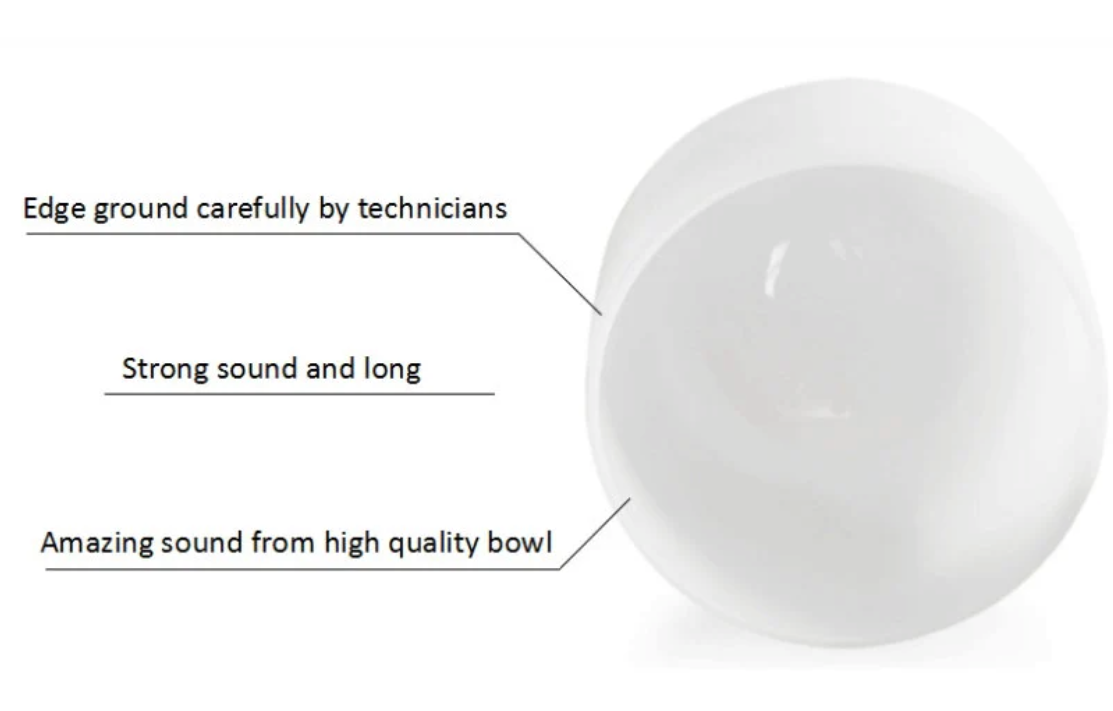 CL29 - 6 Inch Frosted Quartz Crystal Singing Bowl