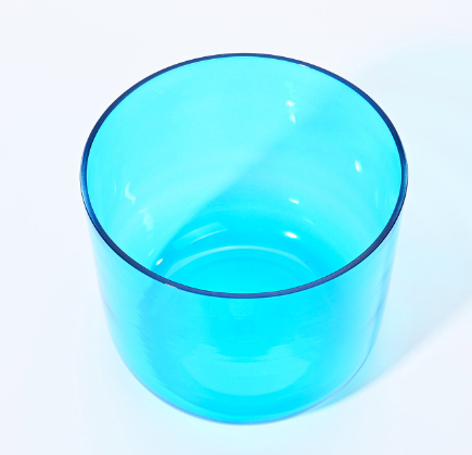 CL62 - 6 Inch Blue Alchemy Clear Quartz Crystal Singing Bowl