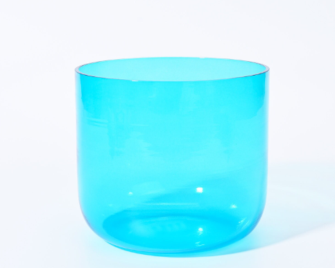 CL62 - 6 Inch Blue Alchemy Clear Quartz Crystal Singing Bowl