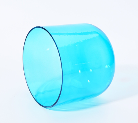 CL62 - 6 Inch Blue Alchemy Clear Quartz Crystal Singing Bowl