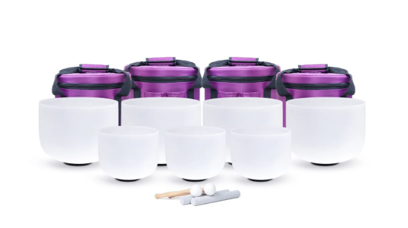 CL45 - 7 pcs 6"-12" Crystal Singing Bowls with 7 Chakras  (7 Tones)