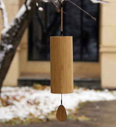 Meditation Chord Windbell Chakra Chimes Natural Bamboo Wind Chime For Outdoor Garden Patio Home Decoration Meditation Relaxation