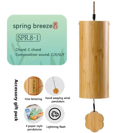 Meditation Chord Windbell Chakra Chimes Natural Bamboo Wind Chime For Outdoor Garden Patio Home Decoration Meditation Relaxation