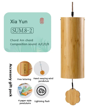 Meditation Chord Windbell Chakra Chimes Natural Bamboo Wind Chime For Outdoor Garden Patio Home Decoration Meditation Relaxation