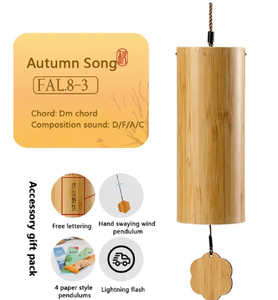 Meditation Chord Windbell Chakra Chimes Natural Bamboo Wind Chime For Outdoor Garden Patio Home Decoration Meditation Relaxation