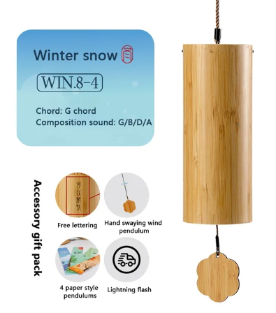 Meditation Chord Windbell Chakra Chimes Natural Bamboo Wind Chime For Outdoor Garden Patio Home Decoration Meditation Relaxation