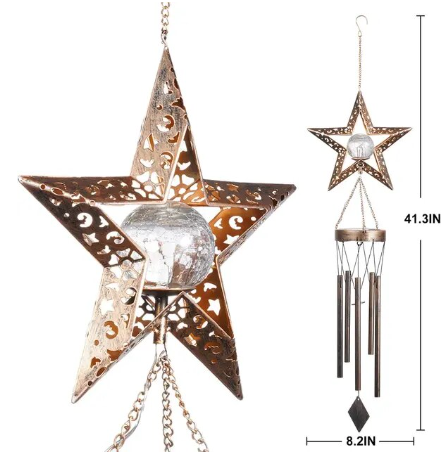 Outdoor Metal Wind Chimes Moon Sun Stars Wind Chime
