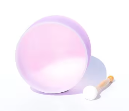 CL35 - Purple+Pink 8 Inch Singing Bowl Candy Colour Frosted Quartz Music Bowl Rainbow Crystal Sound Healing with Mallet, O-Ring
