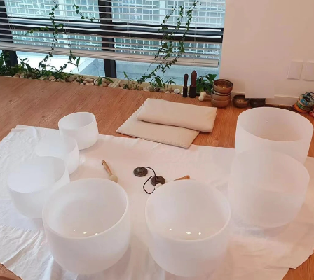 7pcs 7"-12" Crystal Singing Bowls Chakra Set of 7 with Carrying Cases