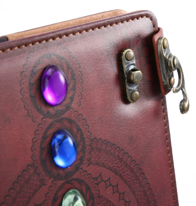 Weekly Planner Notebook Chakra Gemstone Leather Work Study Plan Notepad Journal Notebook Stationery