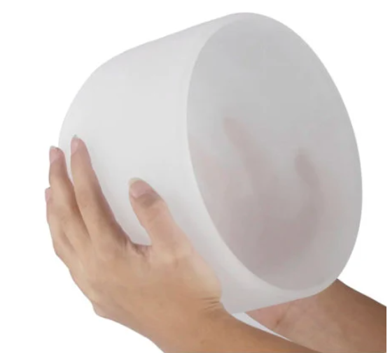 CL22 - 8 Inch Note G Chakra Frosted Quartz Crystal Tibetan Singing Bowl 8" Meditation Yoga Sound Healing Perfect Sound + Stick