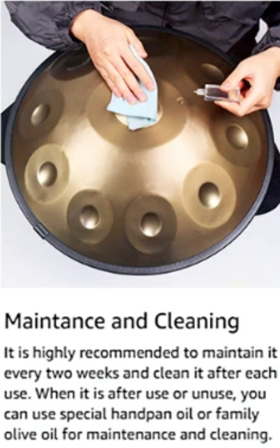 CSB-63 - 440Hz D Minor 9 Notes Spiral Handpan Steel Tongue Hand Drum