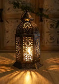 CL92 - 1PC Metal Retro Moroccan Lantern Candelabra, Candle Holder, Iron Candelabra, Hurricane Lamp Candelabra Decoration