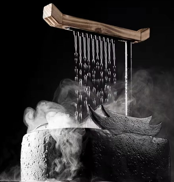 CL68 - Chinese-style flowing water ornaments ceramic circulating water pumping water fountain lucky feng shui living room