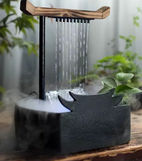 CL68 - Chinese-style flowing water ornaments ceramic circulating water pumping water fountain lucky feng shui living room