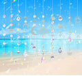 CL111 - 10 Pieces Lotus Colorful Crystal Suncatcher with Chain Pendant.