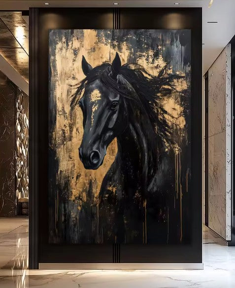 CL114 - Luxury Wild Animal Canvas Decoration Abstract Modern Gold Home Décor
