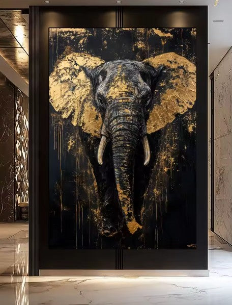 CL114 - Luxury Wild Animal Canvas Decoration Abstract Modern Gold Home Décor