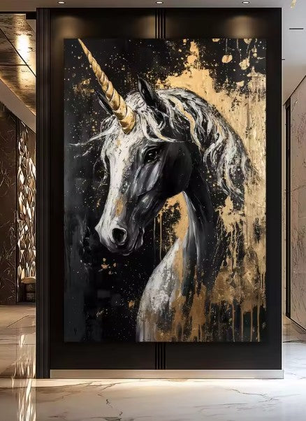 CL114 - Luxury Wild Animal Canvas Decoration Abstract Modern Gold Home Décor