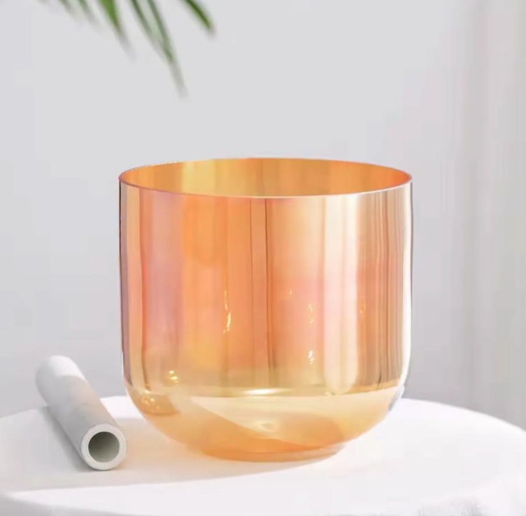 CL116 - 432 Hz 6-8″ Crystal Singing Bowl with Mallets and carrying bag