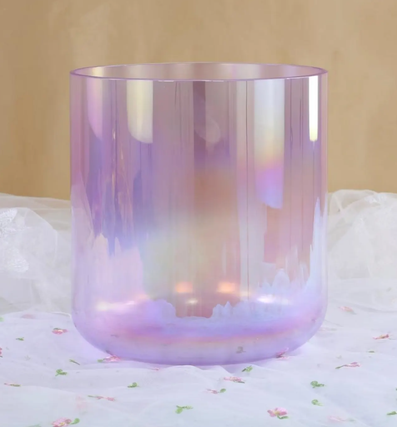 CL117 - 432 Hz 6-8″ Crystal Singing Bowl with Mallets and carrying bag