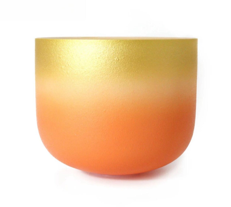 CL118 - Rainbow Crystal Singing Bowl Set: 7 Chakra Quartz, 432H with Mallets and carrying bag