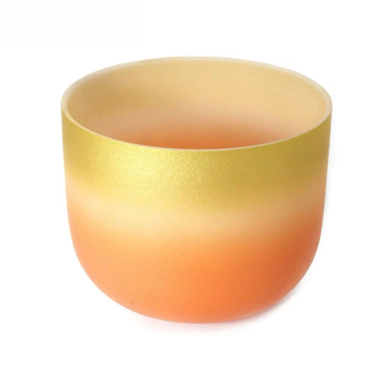 CL118 - Rainbow Crystal Singing Bowl Set: 7 Chakra Quartz, 432H with Mallets and carrying bag