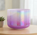 CL120 - Crystal Singing Bowl. Gold Quartz,432Hz with Mallets and carrying bag.