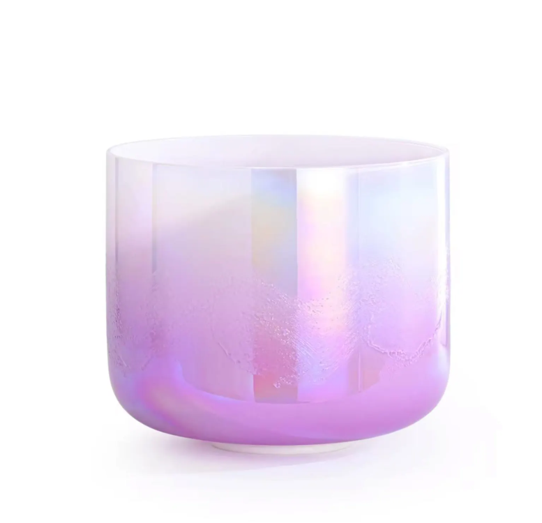 CL120 - Crystal Singing Bowl. Gold Quartz,432Hz with Mallets and carrying bag.