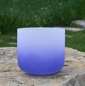 CL122 - Gradient Crystal Singing Bowl – 7 Inch Note A Frosted Quartz Meditation Tool