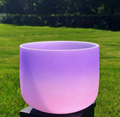 CL123 - 8 Inch Note B Crystal Singing Bowl: Purple Pink Quartz 432Hz Sound Healing.