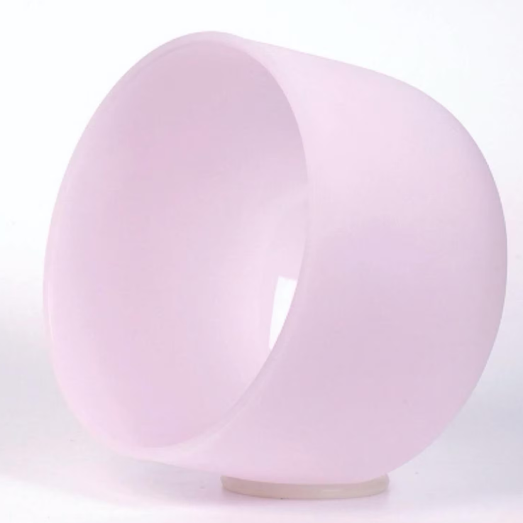 CL124 - Pink Gemstone Quartz Crystal Singing Bowl, 10 Inch, 432Hz Meditation Instrument (Mallet Included)
