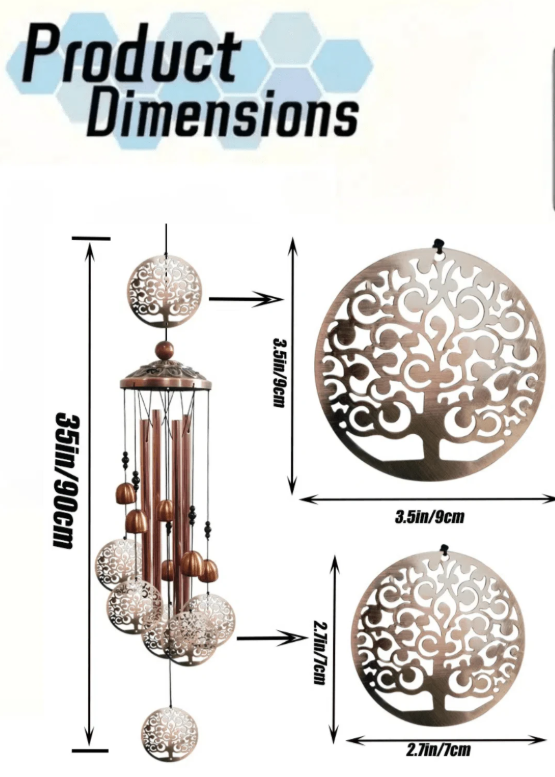 CL126 - 1pc Metal Small Tree Wind Chime