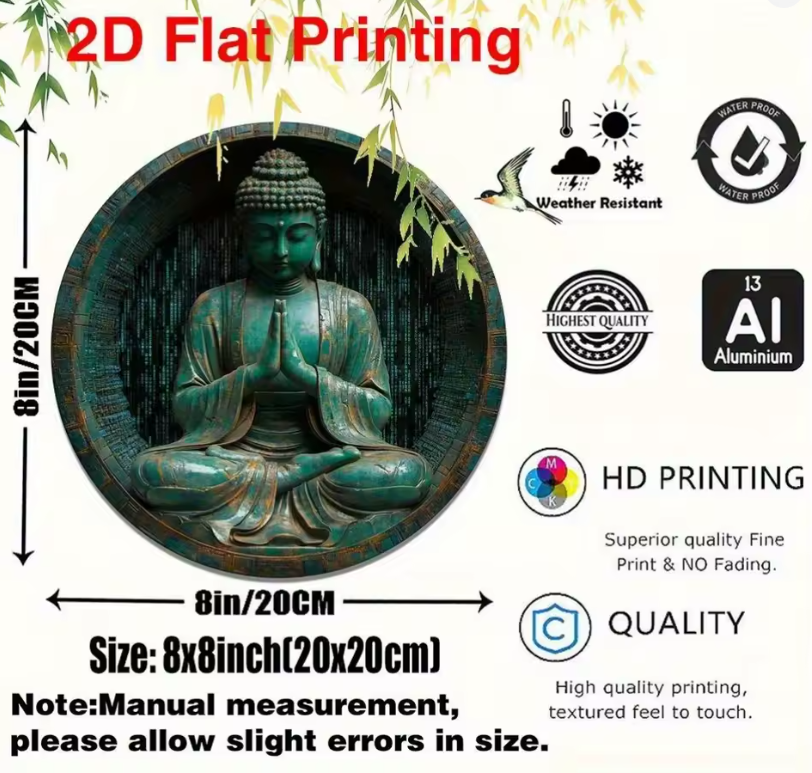 CL137 - 8x8 Inch Round Buddha Statue