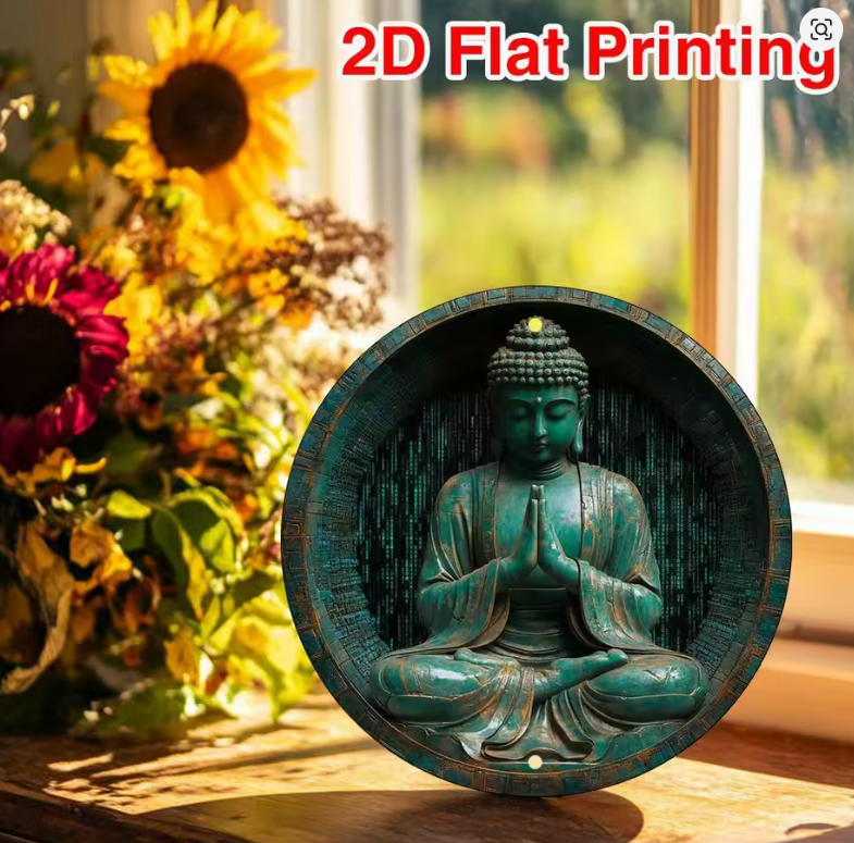 CL137 - 8x8 Inch Round Buddha Statue