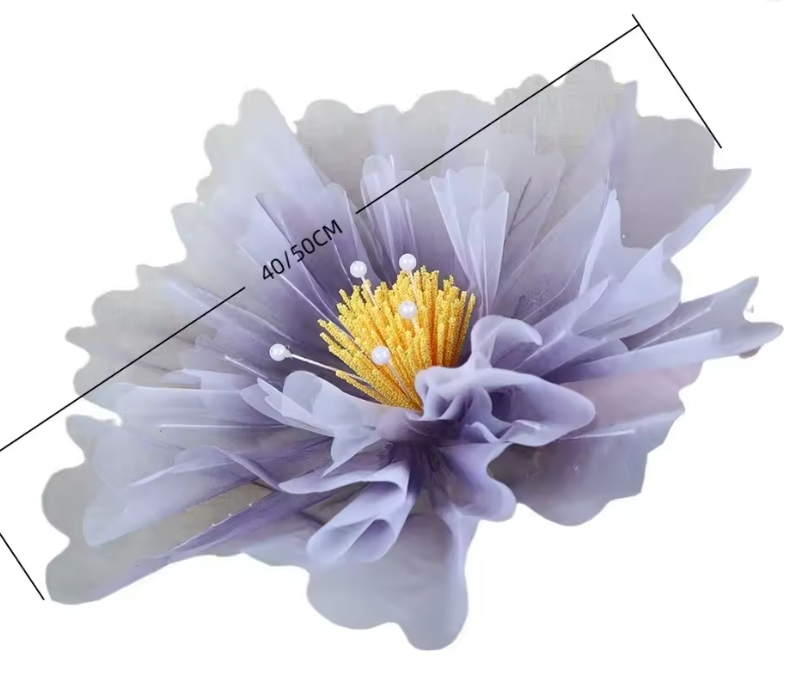 CL105 - 40/50cm Artificial Peony Flower Outdoor Silk Large Flower Head Layered Fluffy Petals Fake Flowers Floor Display