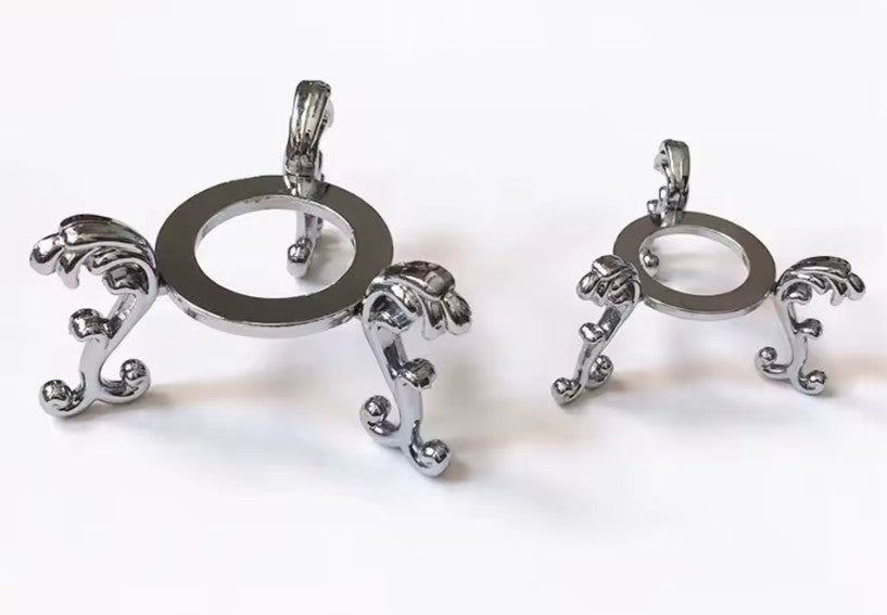 Silver Base Crystal Ball Display Stands