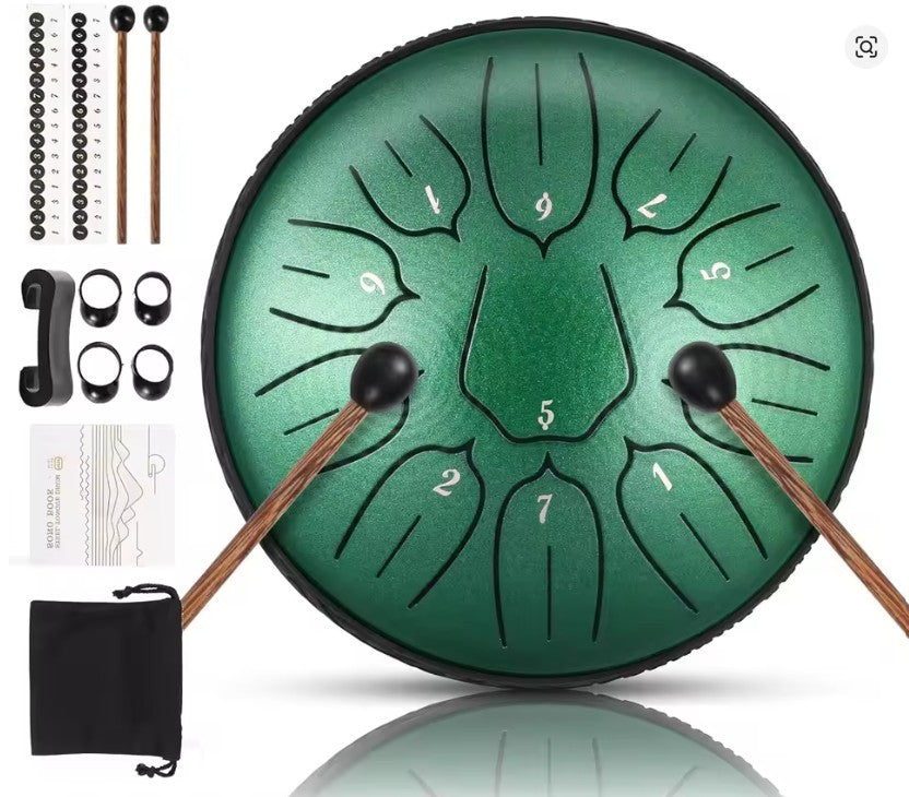 Steel Tongue Drum 6 Inch 11 Notes D Tone Percussion Instrument