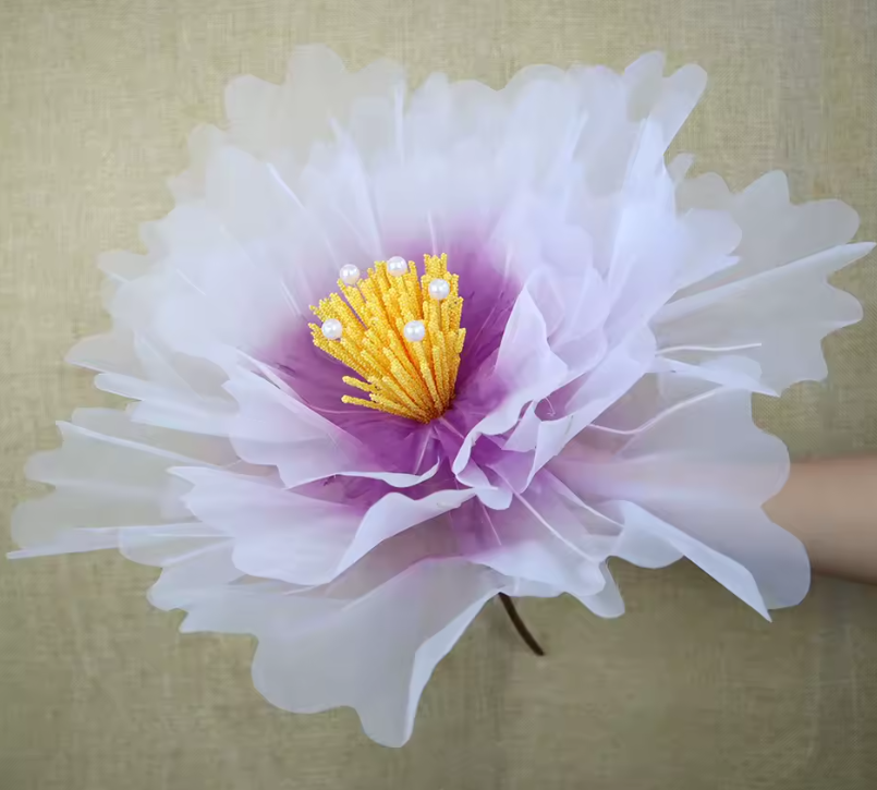 CL105 - 40/50cm Artificial Peony Flower Outdoor Silk Large Flower Head Layered Fluffy Petals Fake Flowers Floor Display